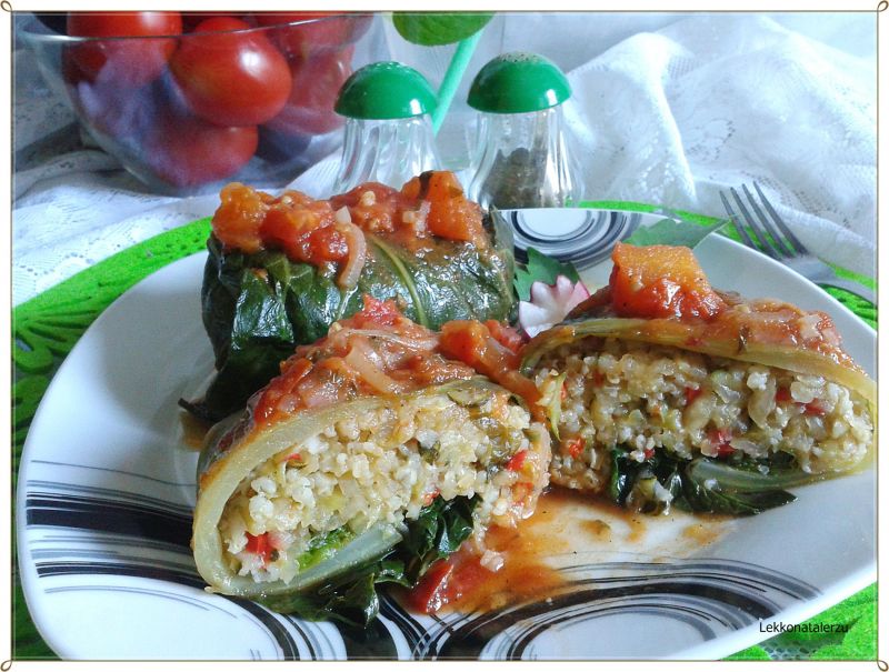 Gołąbki fit z kaszą, cukinia i kalarepką Gołąbki fit z kaszą, cukinia i kalarepką