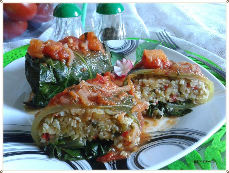 Gołąbki fit z kaszą, cukinia i kalarepką Gołąbki fit z kaszą, cukinia i kalarepką