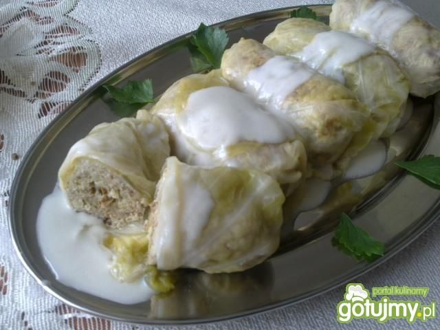 Gołąbki nadziewane kurkami  Gołąbki nadziewane kurkami