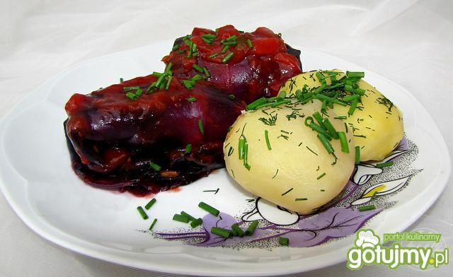 Gołąbki w czerwonej kapuście