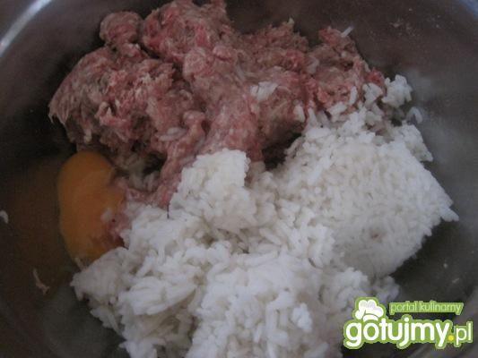 Gołąbki z farszem mięsno-ryżowym