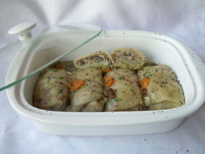 Gołąbki z grzybami