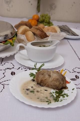 Gołąbki z grzybami i ryżem