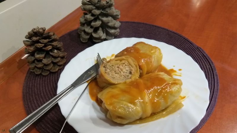 Gołąbki z kaszą gryczaną niepaloną