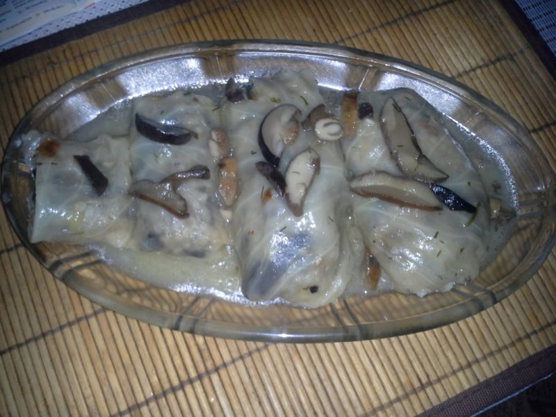 Gołąbki z kaszą i grzybami