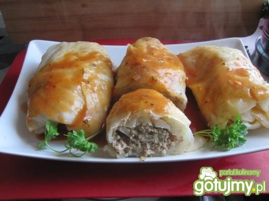 Gołąbki z kaszą i mięsem