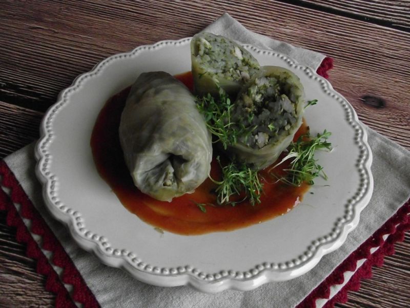 Gołąbki z kurczakiem i szpinakiem