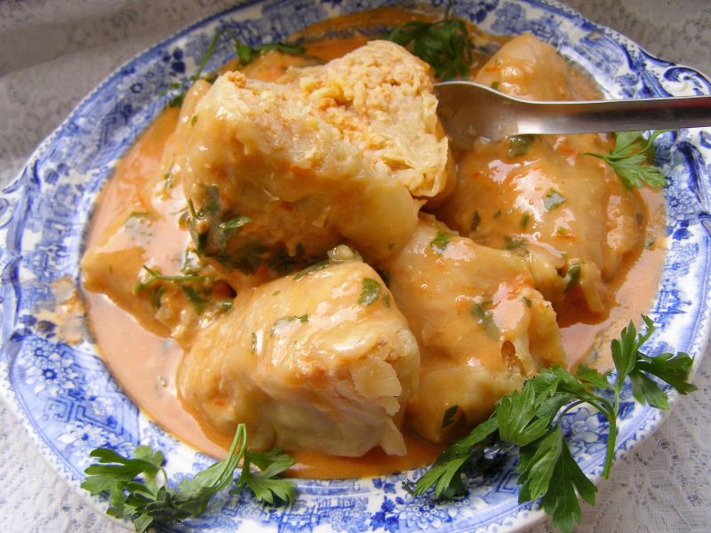 Gołąbki  z łopatki  i z suchym ryżem -szybkowar