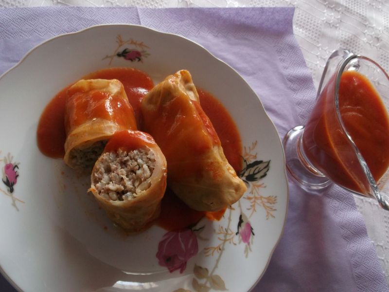 Gołąbki z mięsem i kaszą pęczak