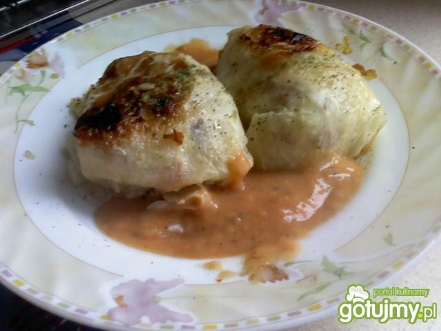 Gołąbki z mięsem i pieczarkami 3