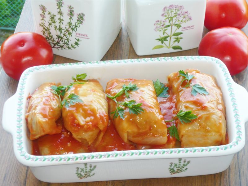 Gołąbki z mięsem i ryżem 