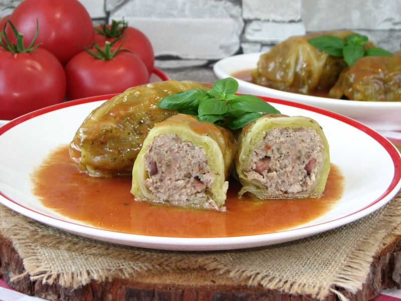 Gołąbki z mięsem i z kaszą gryczaną