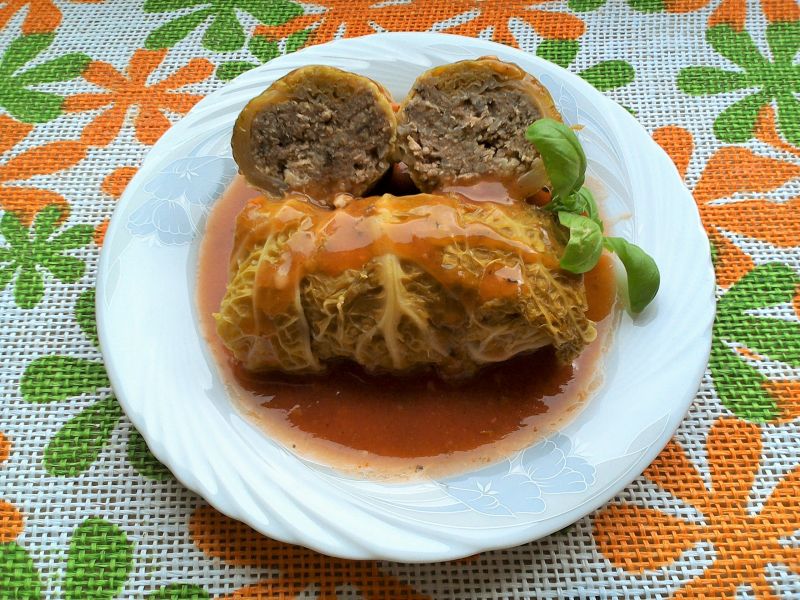 Gołąbki z mięsem mielonym i kaszą jaglaną 