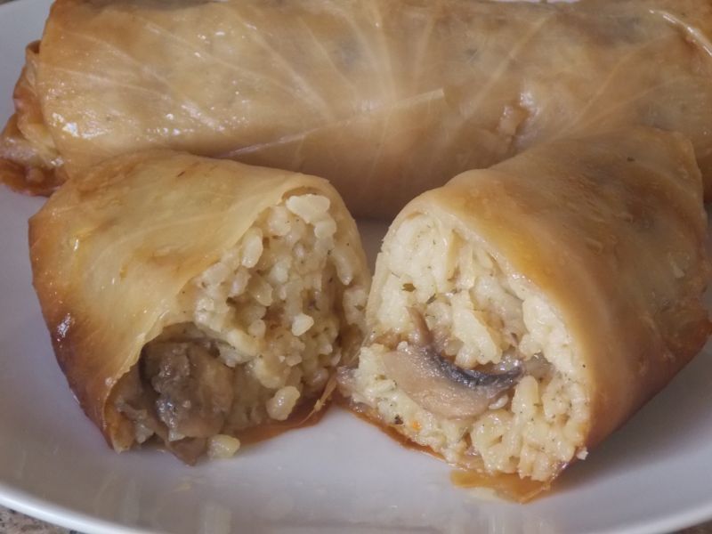 Gołąbki z pieczarkami Gołąbki z pieczarkami