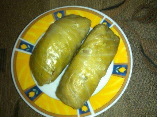 Gołąbki z ryżem i pieczarkami 