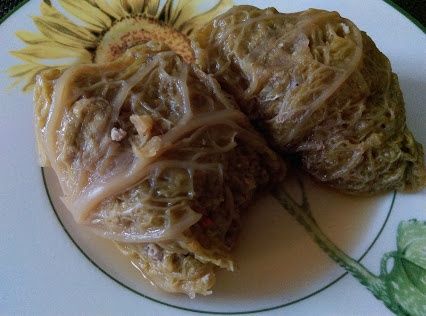 Gołąbki z ryżem i suszonymi grzybami 