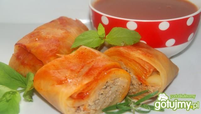 Gołąbki  z ryżem naturalnym i otrębami