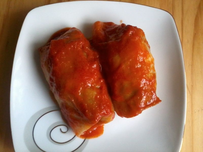 Gołąbki z zieloną soczewicą