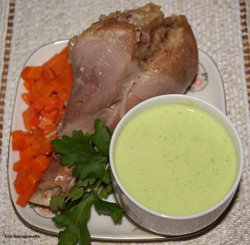 Golonki indycze w sosie z chrzanu Wasabi