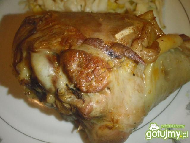 Golonki indycze zapiekane w grzybami 