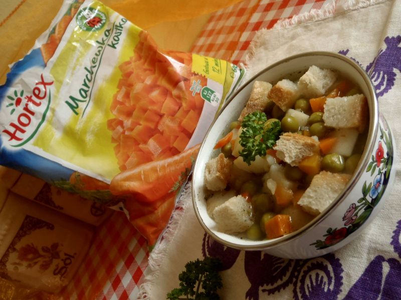 Gorący kociołek z grzankami