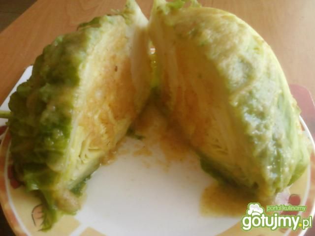 Gotowana kapusta  z bułką tartą