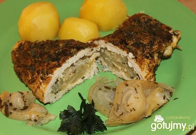 Gotowany filet kurczaka z twarożkiem