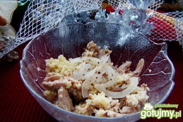 Gotowany schab z kuskusem  Gotowany schab z kuskusem