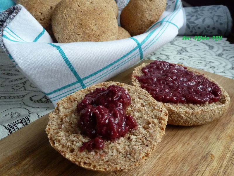 Grahamki z krupczatką i kefirem Grahamki z krupczatką i kefirem