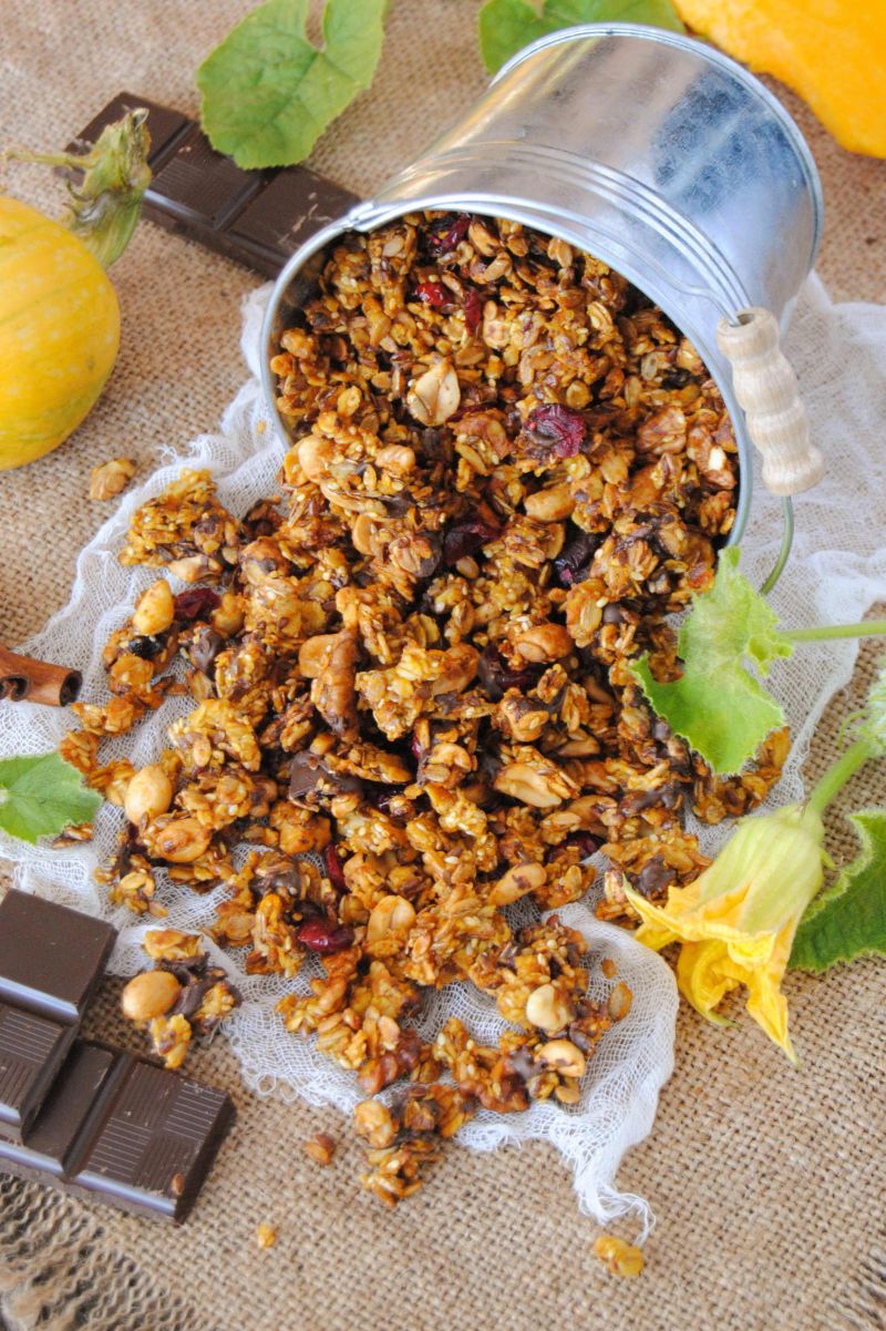 Granola dyniowo- czekoladowa