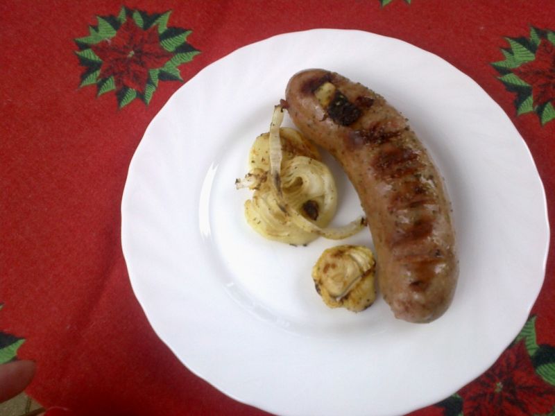 Grillowana biała kiełbasa