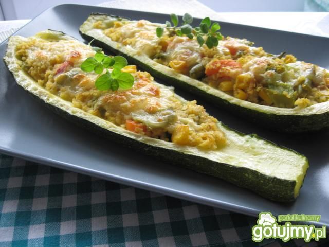 Grillowana cukinia z kaszą jaglaną