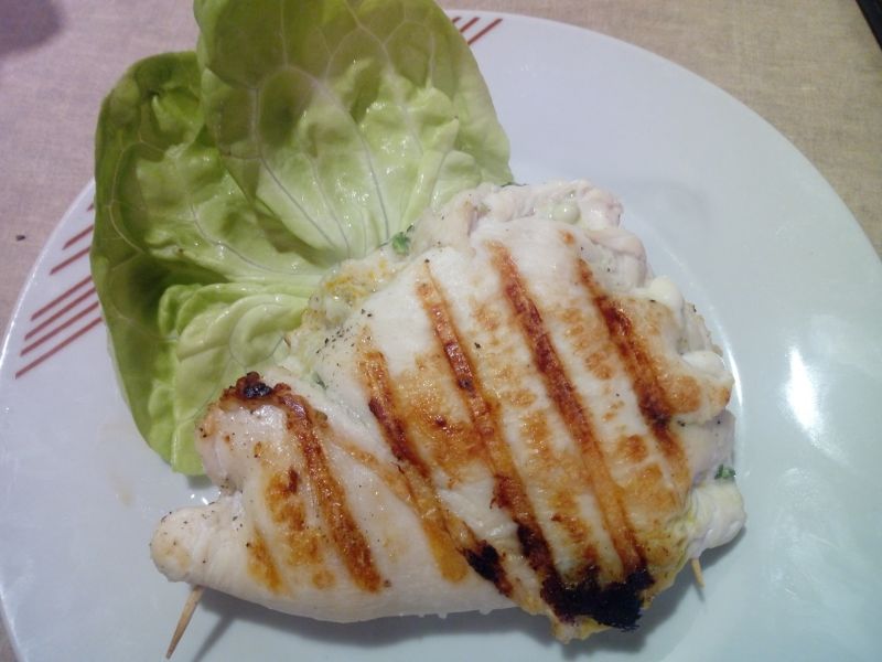 Grillowana kieszonka drobiowa ze szpinakiem