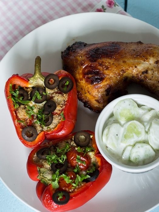 Grillowana papryka faszerowana kaszą Grillowana papryka faszerowana kaszą