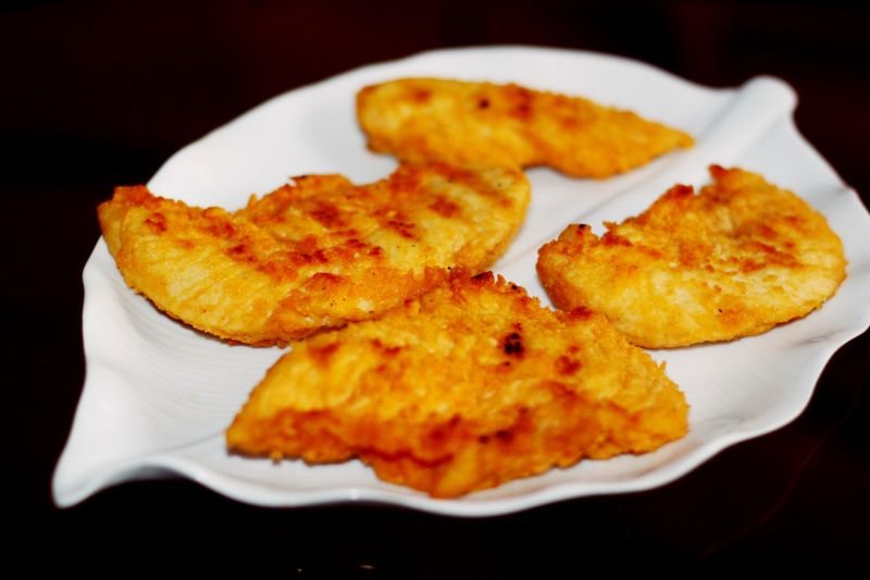 Grillowana pierś z kurczaka w płatkach owsianych