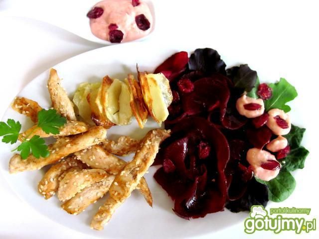 Grillowana pierś z kurczaka z buraczkami Grillowana pierś z kurczaka z buraczkami