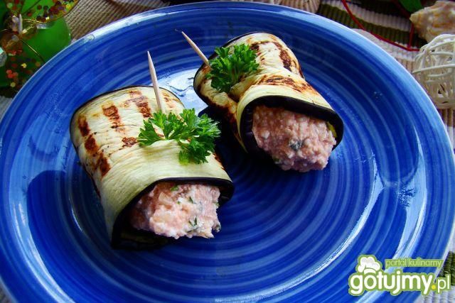 Grillowane bakłażany z pomidorowym serki Grillowane bakłażany z pomidorowym serki