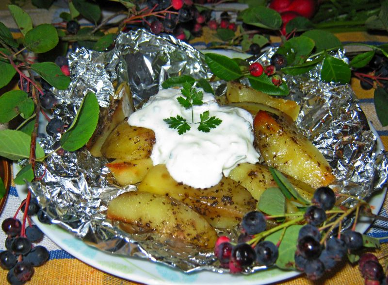 Grillowane czosnkowe ziemniaki