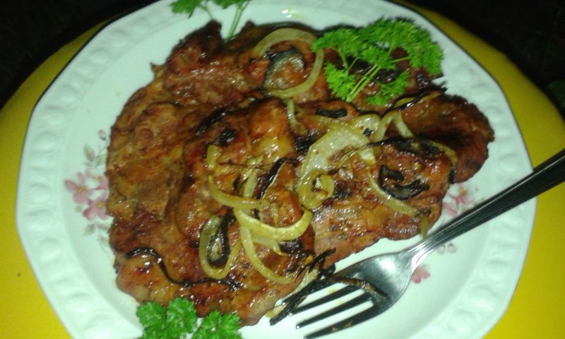 Grillowane kawałki karkówki