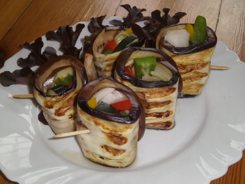 Grillowane roladki z bakłażana Grillowane roladki z bakłażana