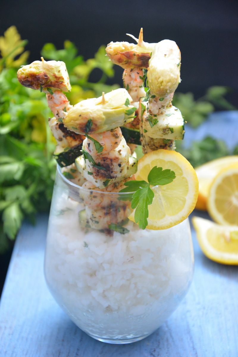 Grillowane szaszłyki koktajlowe  Grillowane szaszłyki koktajlowe