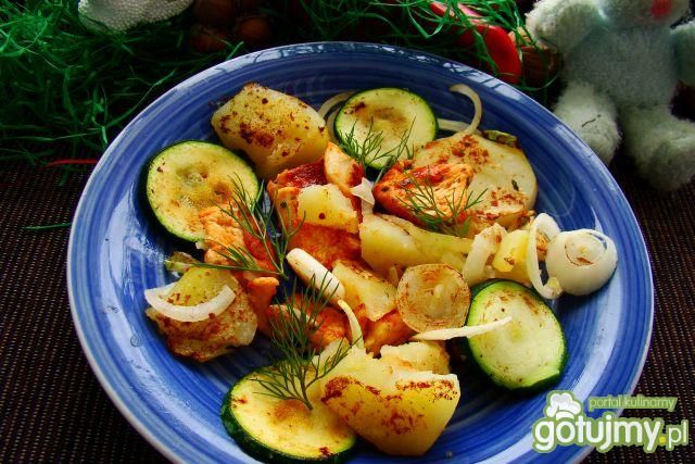 Grillowane warzywa z piersią kurczaka  Grillowane warzywa z piersią kurczaka
