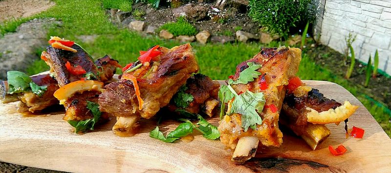 Grillowane żeberka pomarańczowo-imbirowe