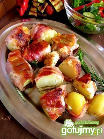 Grillowane ziemniaki z serem i boczkiem Grillowane ziemniaki z serem i boczkiem