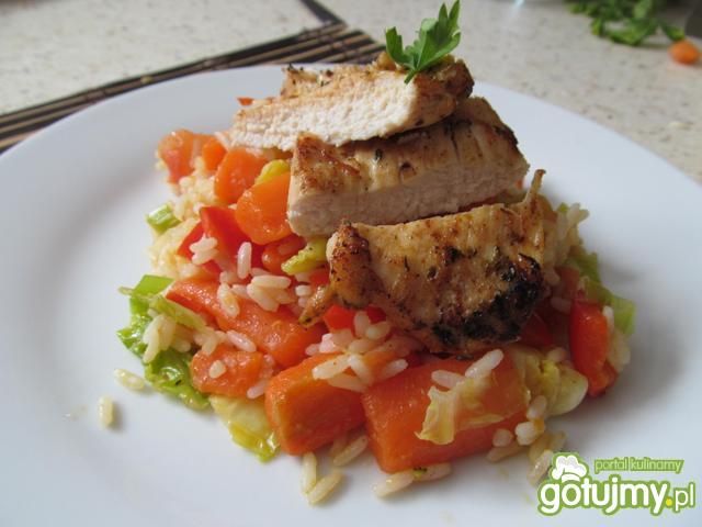 Grillowany kurczak z pomarańczowym mixem Grillowany kurczak z pomarańczowym mixem