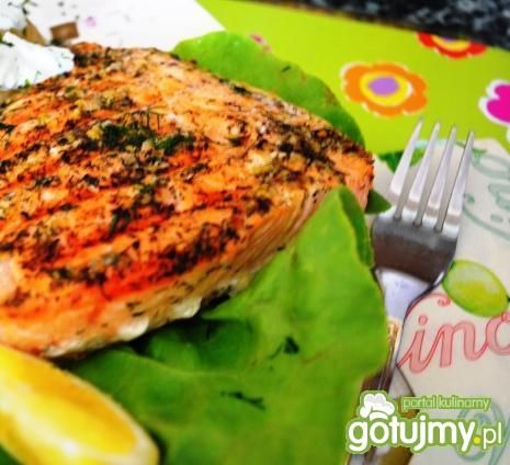 Grillowany łosoś z cytryną  