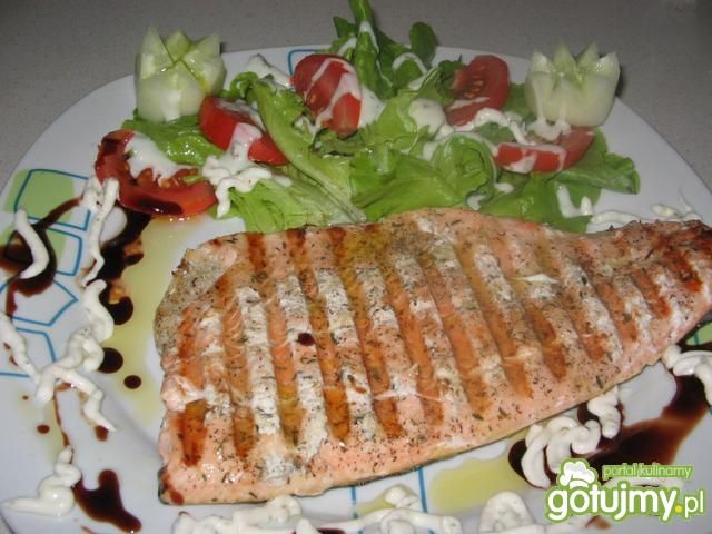 Grilowany łosoś z mlecznej marynaty Grilowany łosoś z mlecznej marynaty