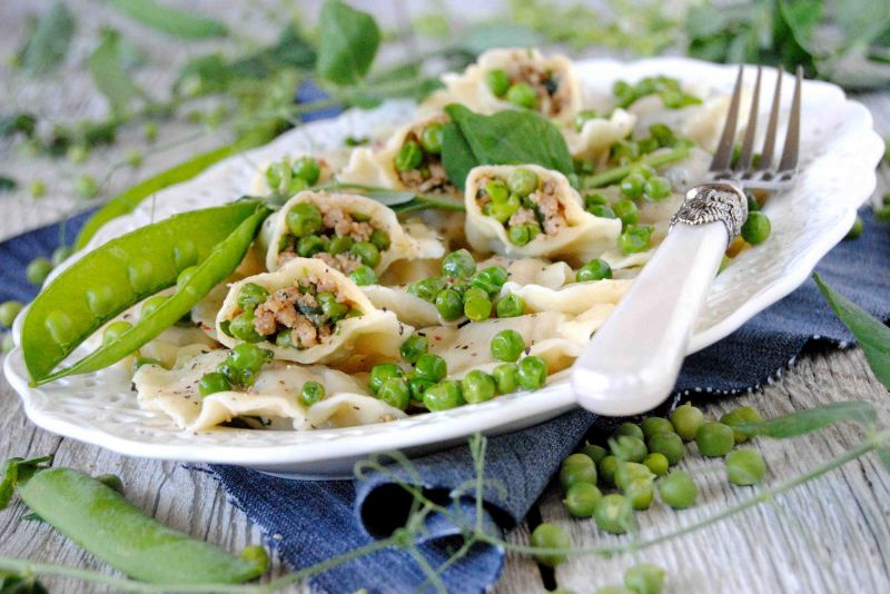 Groszkowe  pierogi