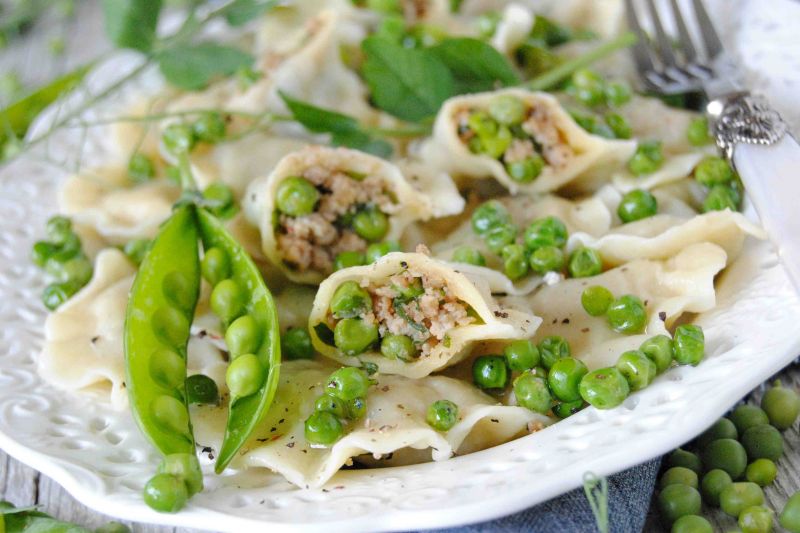 Groszkowe  pierogi