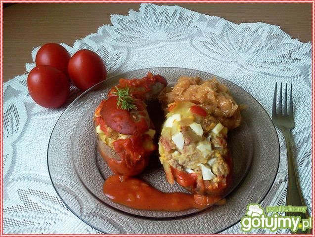 Grule z jajkiem boczkiem i mielonym